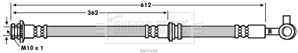 BORG & BECK Тормозной шланг BBH7658